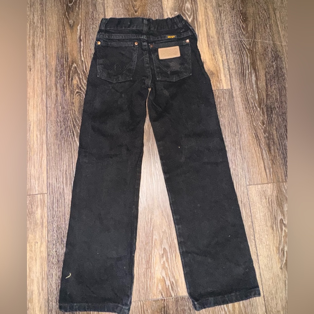 Boys black wrangler jeans 9 Slim